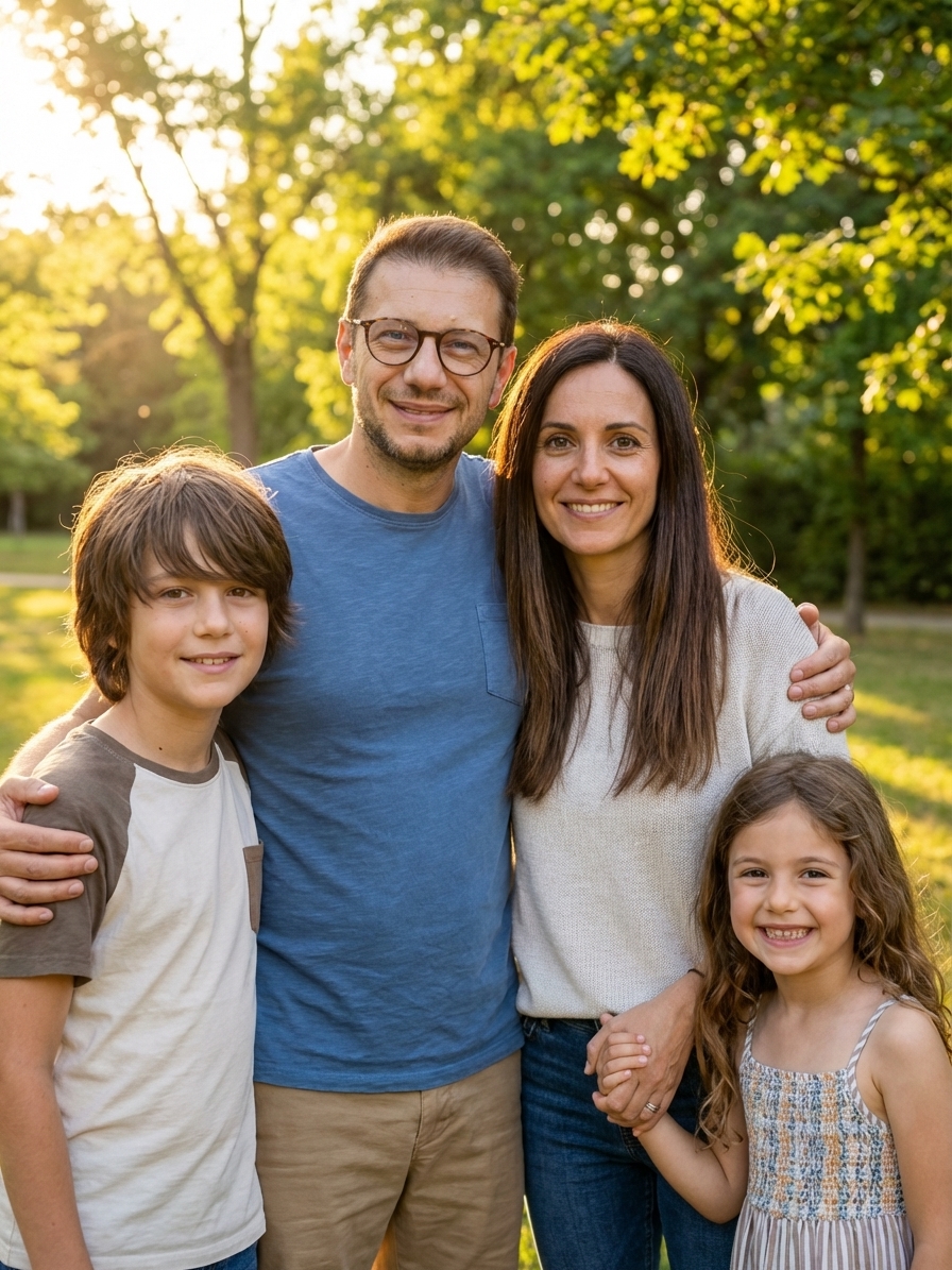 Andi with his family